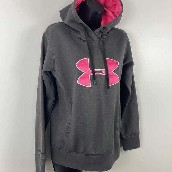 ✨3/$25✨ Under Armour Pink and Gray Hoodie - S - Picture 3 of 7